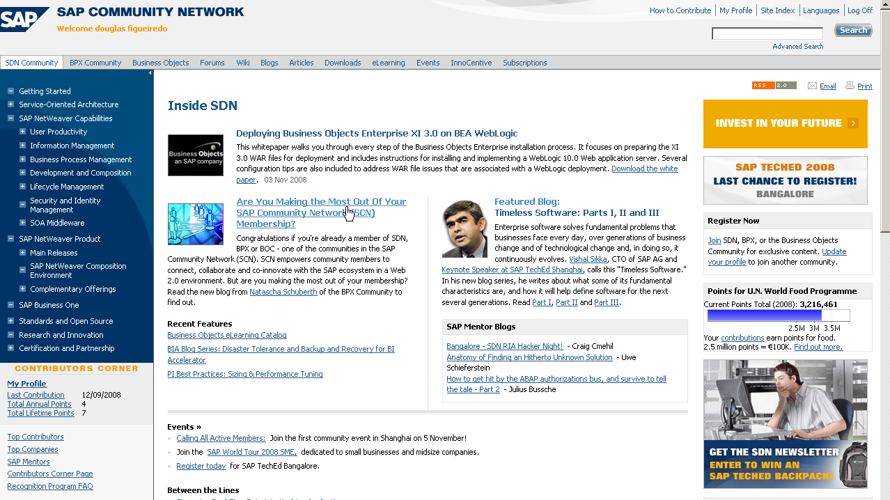 3.2 Joomla Figura 1: Site SAP Developer Network (SDN, 2008). A ferramenta Joomla nasceu em 2005 através do Mambo.