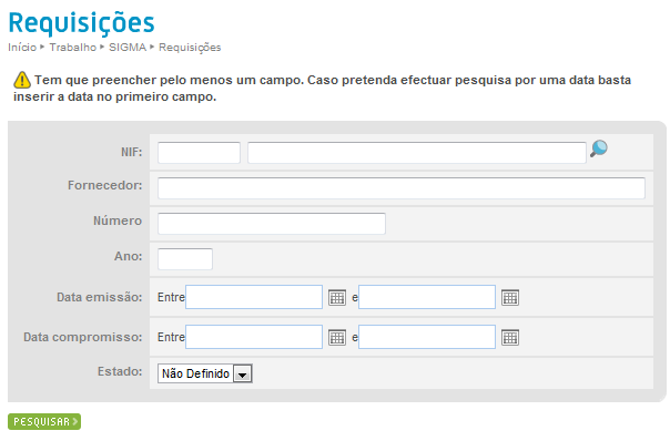 Nesta área é possível consultar todos os planos que correspondem à pesquisa feita.