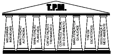 dentre outros, permanecendo a equipe de manutenção com as tarefas de maior complexidade. 3.6.1. Os oito pilares do TPM Figura 1: Os oito pilares do TPM Fonte: UFRGS, Flávio Fogliato.