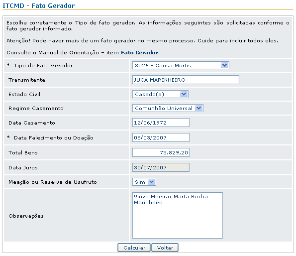 Se necessário, utilize os comandos: Editar para efetuar alguma alteração, se constatou algum erro. Excluir se o bem foi informado indevidamente.