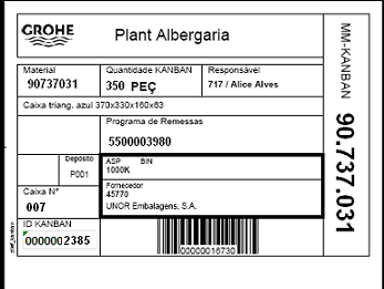 Sérgio Pereira Processos de Aprovisionamento: Kanban versus Ponto de Reabastecimento 43 Trata-se de enviar um sinal de kanban vazio, por correio electrónico, sempre que se dá entrada de uma palete