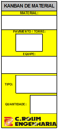 30 Figura 4.15 - Jerica identificada com argola de traço e placa do pavimento de destino O Kanban de Materiais é uma ferramenta lean implementada recentemente pela empresa.