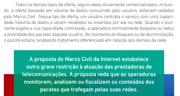 Documento SindiTelebrasil distribuído no