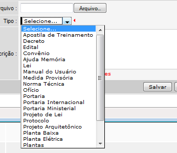 Para anexar um documento, basta clicar no ícone o arquivo que será anexado e dê um duplo clique no mouse.