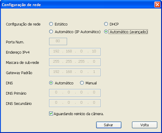 20 Utilização do CD-ROM É possível trocar a tela Lista de câmeras entre endereços IPv4 e endereços IPv6 de acordo com o protocolo em uso.