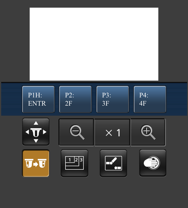 2 Monitoramento de imagens em um telefone celular/ terminal móvel Controle da resolução Pressione o botão para exibir os botões utilizados para selecionar a resolução na tela.