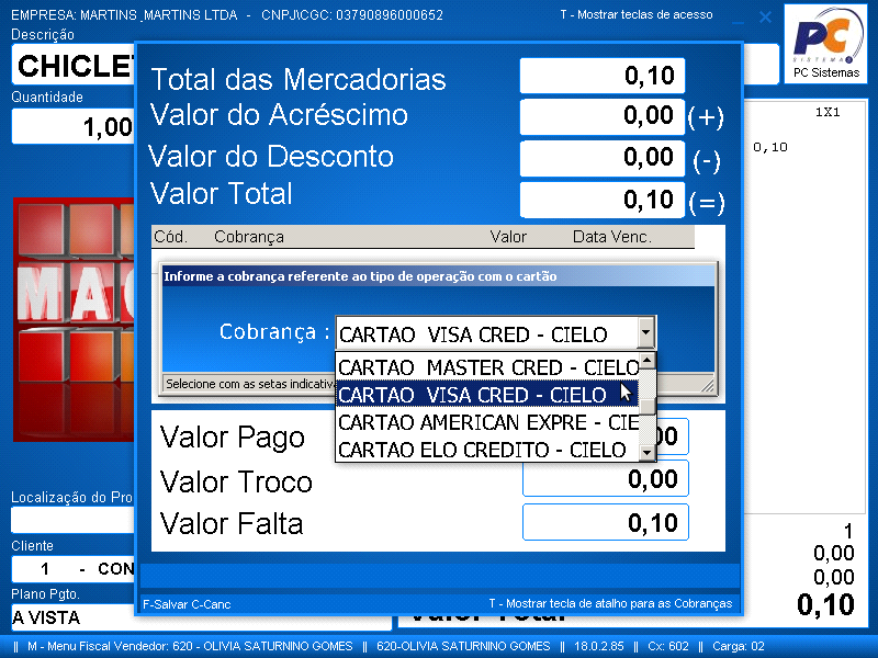 Página 35 Peça ao cliente que retire o cartão quando exibir a mensagem abaixo: Figura 51 - Peça para retirar o cartão Depois de ter sido aprovada a