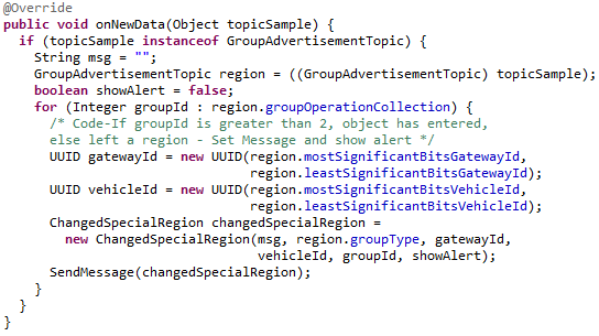 Anais 1089 Figura 6 - Processamento de Grupos Percebe-se também que o identificador da região foi adicionado a uma lista de grupos proibidos (variável de classe: prohibitedgroups).