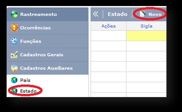 11.2. Estado Clique em Estado, NOVO.