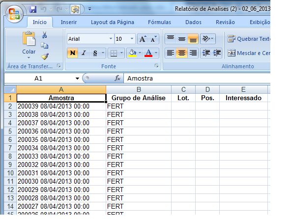 Imagem 8 - Consulta do relatório em tela - clicando-se em Localizar Imagem 9 - Consulta do relatório em Excel - clicando-se em Extrair para Excel