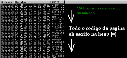 Note esse padrao de escrita na heap, talvez seja util pra ti como ponto de partida para uma posterior mais aprofundada analise.