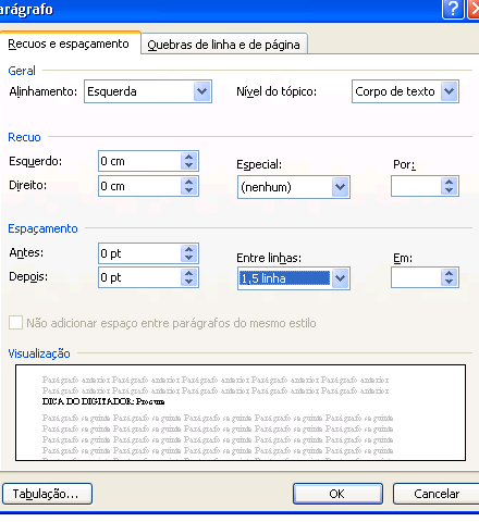 DICA DO DIGITADOR: Antes de editorar, muitos problemas de formatação e fluxo do texto podem ser resolvidos, se respeitados certos parâmetros. Vá em menu formatar > parágrafo.