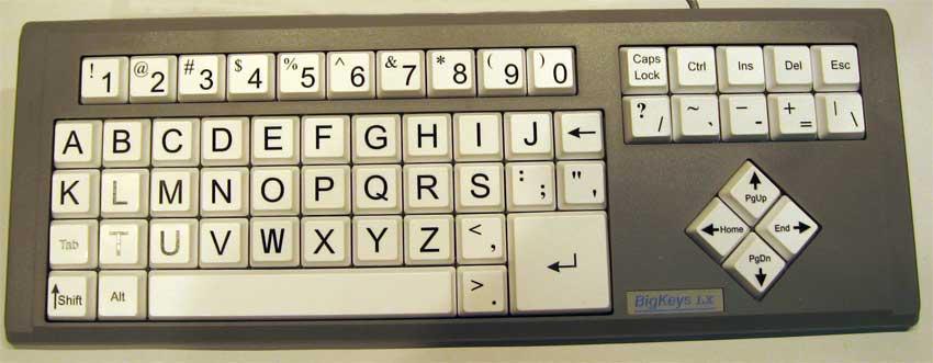 Figura 2.2 Teclado BigKeys LX com layout alfabético. 2.1.