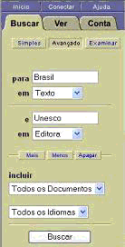 Buscas no Acervo Busca Simples Insira uma palavra ou frase e clique em Procurar.