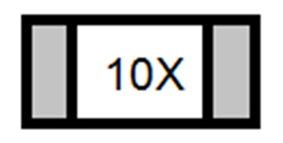 Da tabela de multiplicadores, vemos que a letra B corresponde ao multiplicador 10