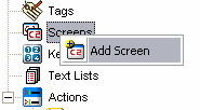 do mouse na opção Adicionar Tela, conforme ilustração abaixo: Posição e características do campo Figura 3:Criar tela Para se eliminar uma tela basta clicar, com o botão direito do mouse, em cima da