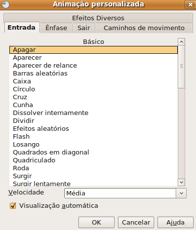 Executando uma apresentação Depois de criar uma apresentação de slides, pode mostrá-la para um público.