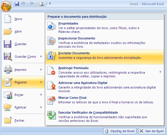 2.4.5 Comando Enviar O comando Enviar destina-se a enviar o seu documento para outra pessoa