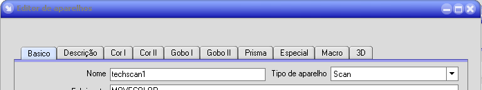 do megadmx / fixtures), estes modelos pode ser importados para o programa e alterados, dependendo da necessidade, a extensão padrão é.megafixture; É possível importar arquivos AVOLITES (extensão.