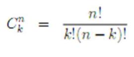 \frac{n!}{k!(n-k)!