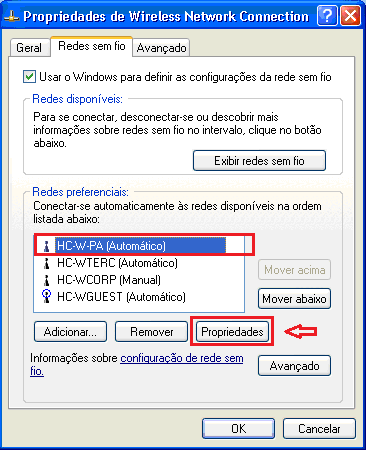 6º Passo - Na aba Redes sem fio,