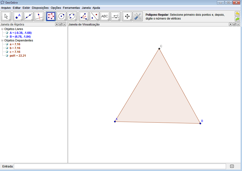 Atividade 4: Construção da Ilha de Koch ou Floco de Neve com o software Geogebra A Atividade 4 foi proposta com o objetivo identificar a regra utilizada na construção do fractal de modo a estabelecer