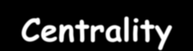 Centralidade de Grau (Degree Centrality) Centralidade de grau pode ser definida em termos do número de arestas de um nó Ou seja, é o conceito de grau de um grafo É frequentemente interpretada em