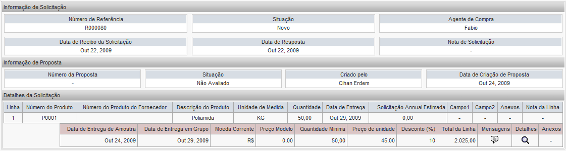 Acesso: Menu -> Solicitações e Propostas -> Visualizar Propostas Digite o número referência, conforme foi recebido pelo e-mail.