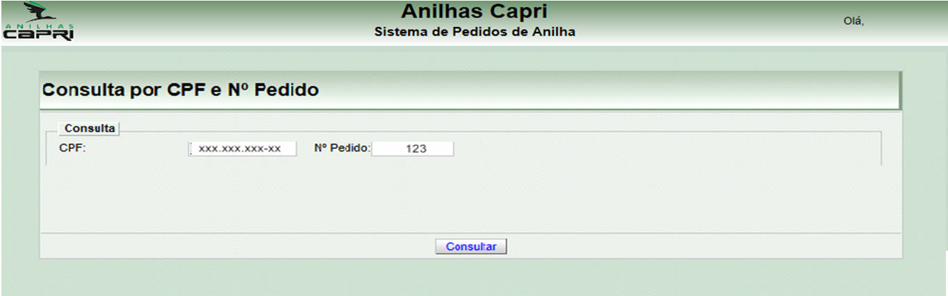 9 Digite o numero do pedido Digite seu CPF 10 Clique em Consultar