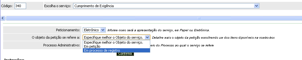 30 O usuário deverá acionar o botão de "Novo Serviço" para realizar outro serviço da "Unidade" escolhida.