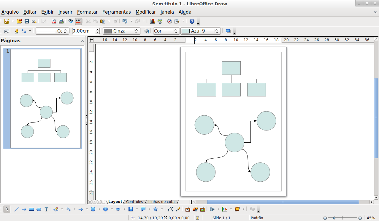 BrOffice - DRAW Layout / Interface Gráfica