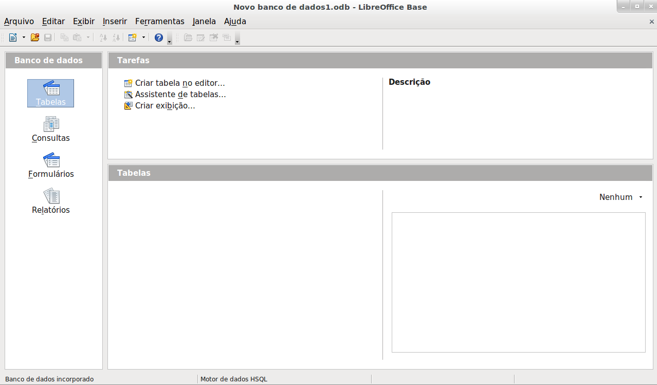 BrOffice - BASE Layout / Interface Gráfica