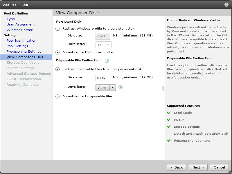 Flutuante: os usuários recebem desktops selecionados aleatoriamente no pool sempre que fazem log-in. 3. Clique em Next. Capítulo 4: Implementação da solução 4.