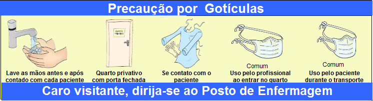 N03 8 de 16 NORMA de Emissão: As precauções recomendadas são as seguintes: As precauções padrão devem ser aplicadas continuamente; Quarto privativo, as portas devem ser mantidas fechadas; Uso de