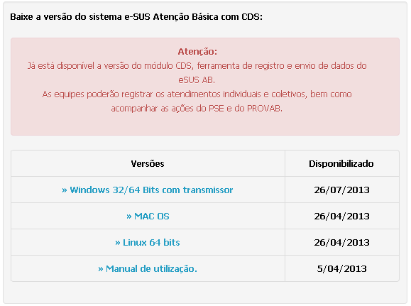 Clique na opção Windows 32/64 Bits com transmissor para baixar o arquivo de instalação em uma pasta no seu computador.