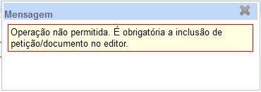 Por ser um campo obrigatório, caso não seja preenchido, o documento não será incluído 2º Passo: No campo Tipo de Documento, selecione o tipo de documento desejado Por ser um campo obrigatório, caso