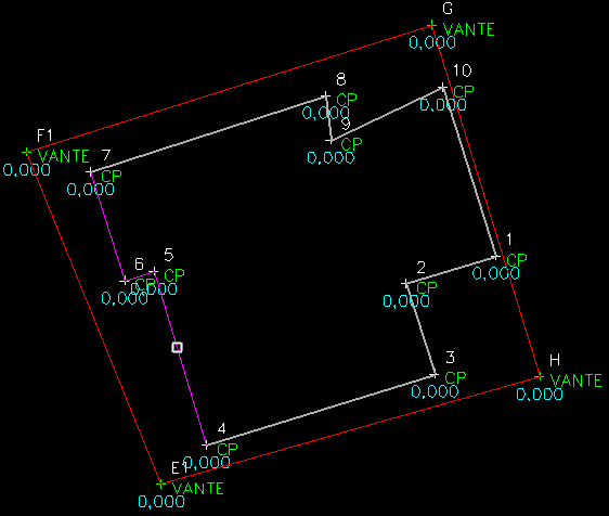 Desenho da poligonal 39 Depois de selecionar todas as linhas, aperte ENTER.