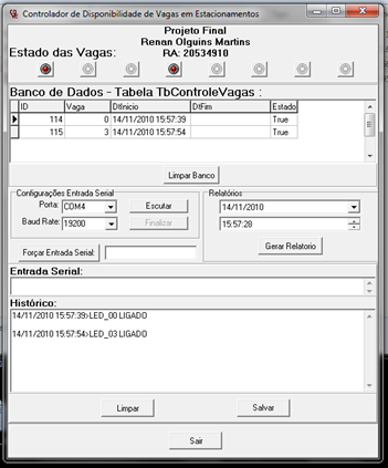 Figura 4.12 Programa CDVE em funcionamento 1.