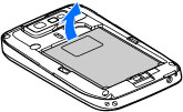 Configurar o seu dispositivo Configure o seu Nokia E63 seguindo estas instruções. Inserir o cartão SIM e a bateria 1.