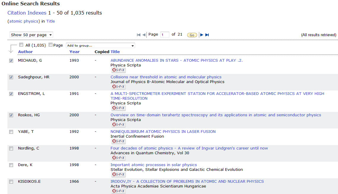 13 Para ver o resultado da pesquisa, clicar em RETRIEVE.