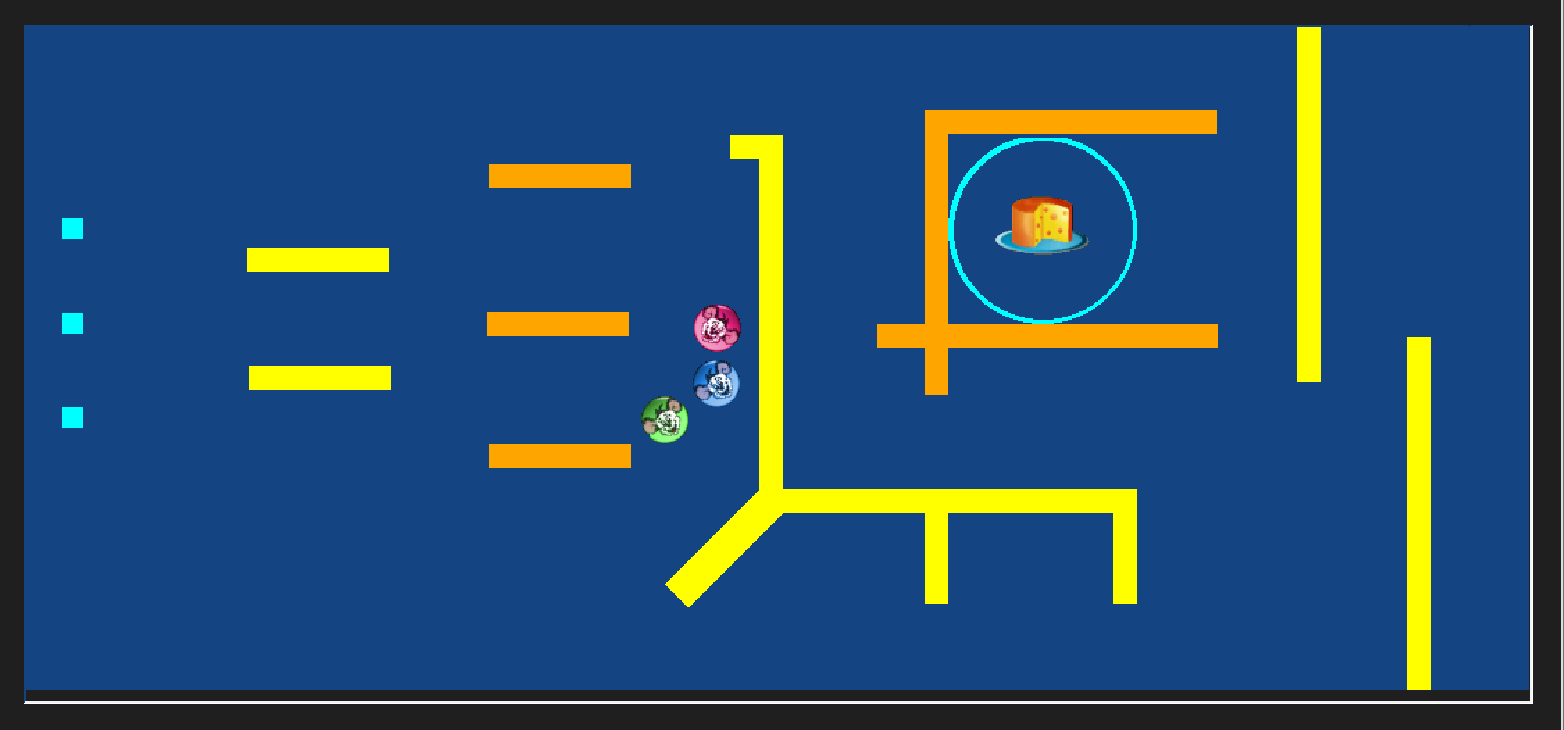 8 4 ÁREA DE JOGO Figura 3: Panorâmica da área de jogo. 3.3 Botões O robô virtual está ainda equipado com dois botões, designados Arranque e Paragem que comandam o arranque e as interrupções das provas.