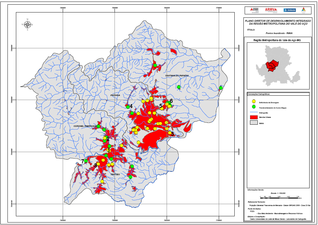 Figura 176 - Mapa dos pontos de