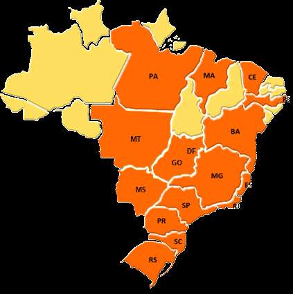 Estrutura 23 Divisões Técnicas 19 Regionais 12 Estados 5 Escritórios Pará