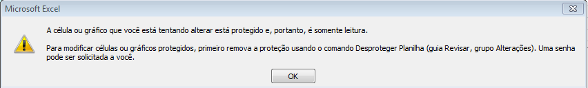 Terá acesso à caixa Proteger planilha, com o item Proteger a planilha e o conteúdo de células bloqueadas, marcado. Em Senha para desproteger a planilha, digite uma senha.