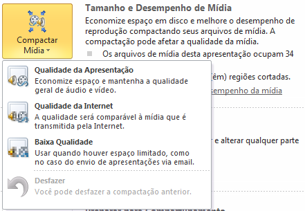 A mídia será inserida no arquivo e talvez seja necessária realizar novamente os passos anteriores.