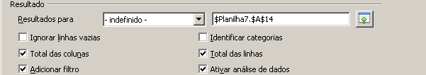 Para listar a coluna, clique em um dos botões e arraste-o para o centro do assistente de dados.