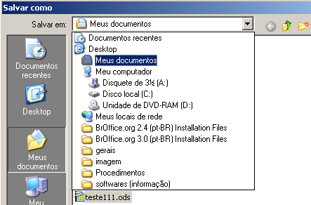 Salvar o arquivo com um novo nome e pasta Para salvar o arquivo com um novo nome, digite o novo nome do arquivo no campo Nome do arquivo: Nome do arquivo Após a alteração do nome do arquivo, este