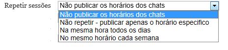 15 2.1.2- Chat Em Adicionar uma atividade ou recurso, selecionar a opção Chat e clique em Acrescentar. Em Nome desta Sala, atribua um título.