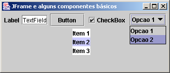 Alguns Componentes GUI Básicos JLabel