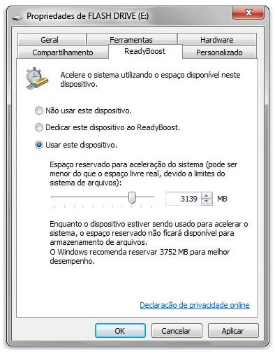 aeroporto). O Mobility Center exibe as configurações de laptop mais usadas, como brilho, volume, status da bateria e status da rede sem fio.